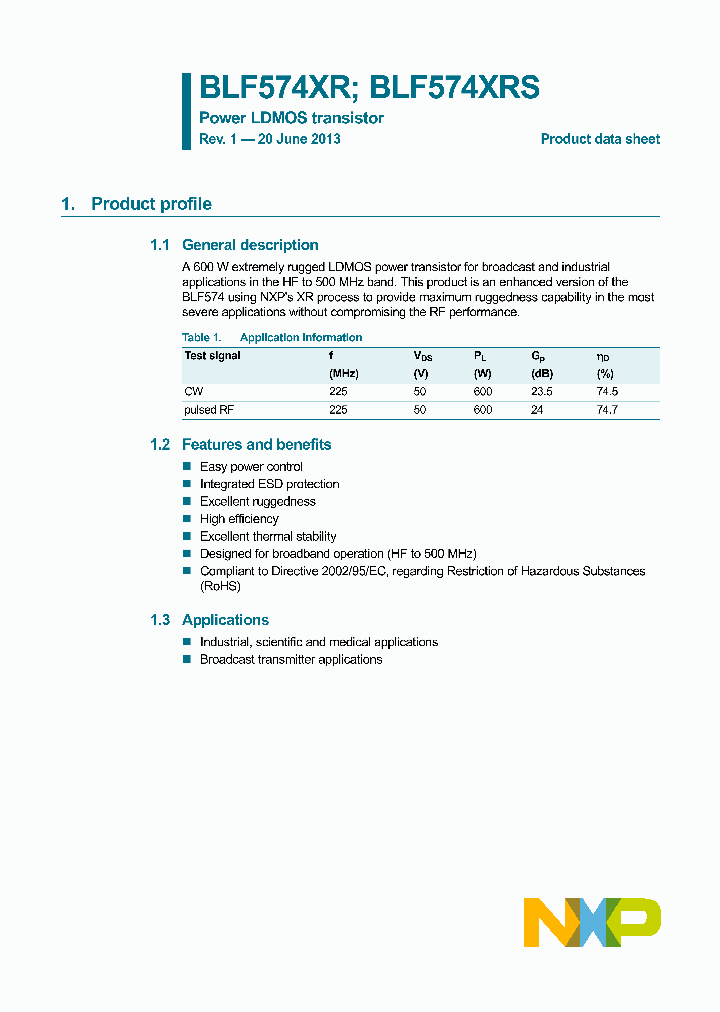 BLF574XR_8353160.PDF Datasheet