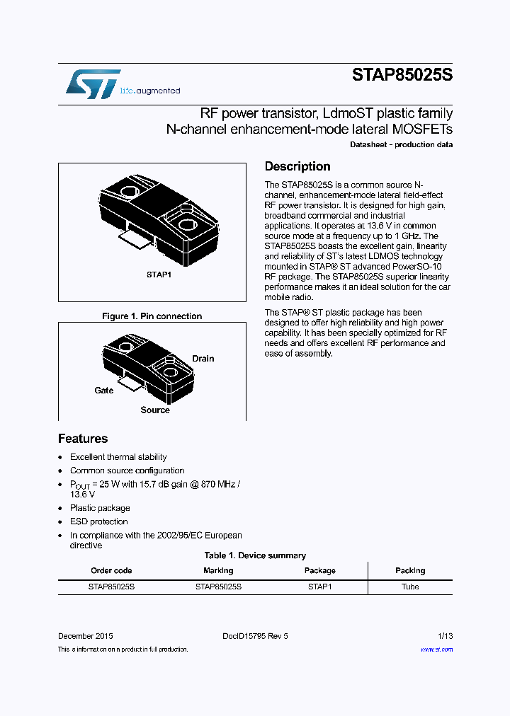 STAP85025S_8354027.PDF Datasheet
