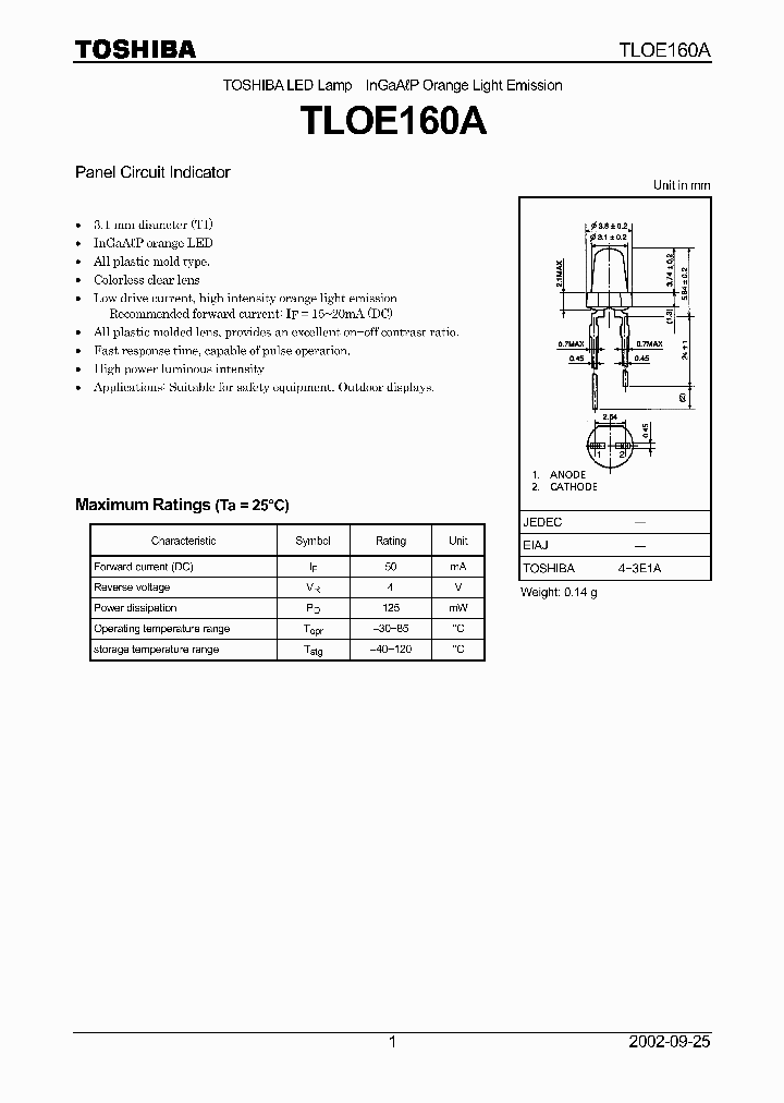 TLOE160A_8354129.PDF Datasheet