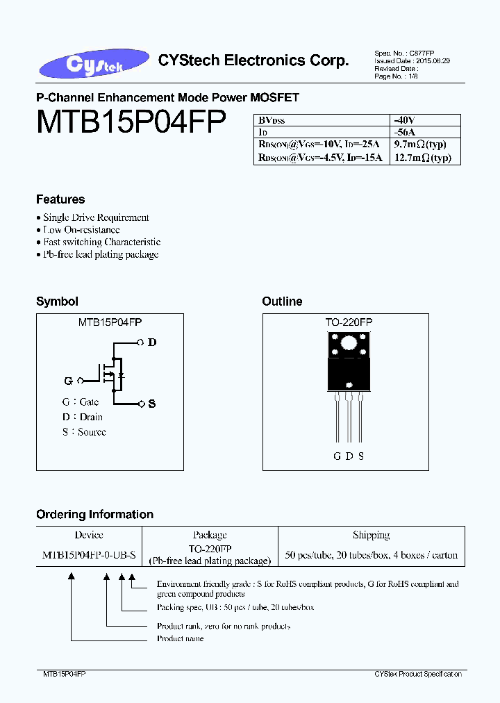 MTB15P04FP_8354399.PDF Datasheet