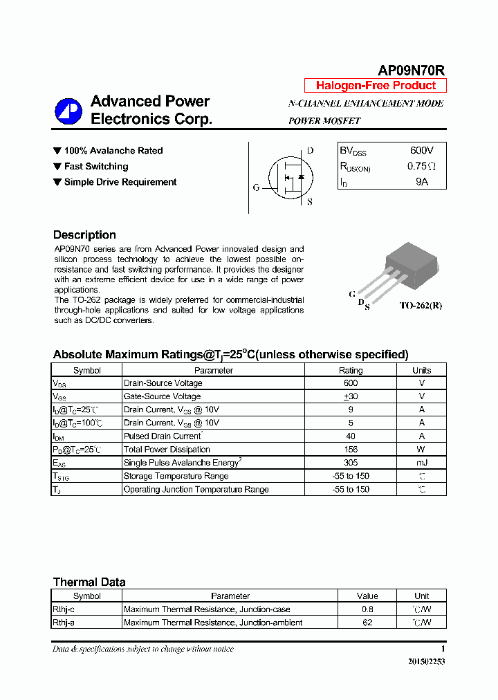 AP09N70R-16_8355027.PDF Datasheet