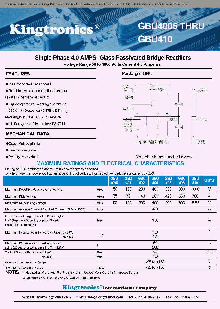 GBU4005-15_8355315.PDF Datasheet