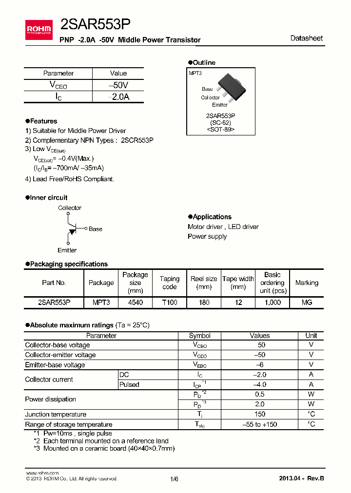 2SAR553P_8355823.PDF Datasheet