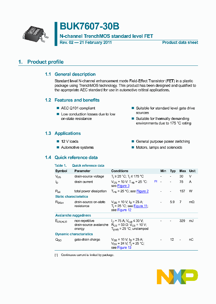 BUK7607-30B-15_8356198.PDF Datasheet
