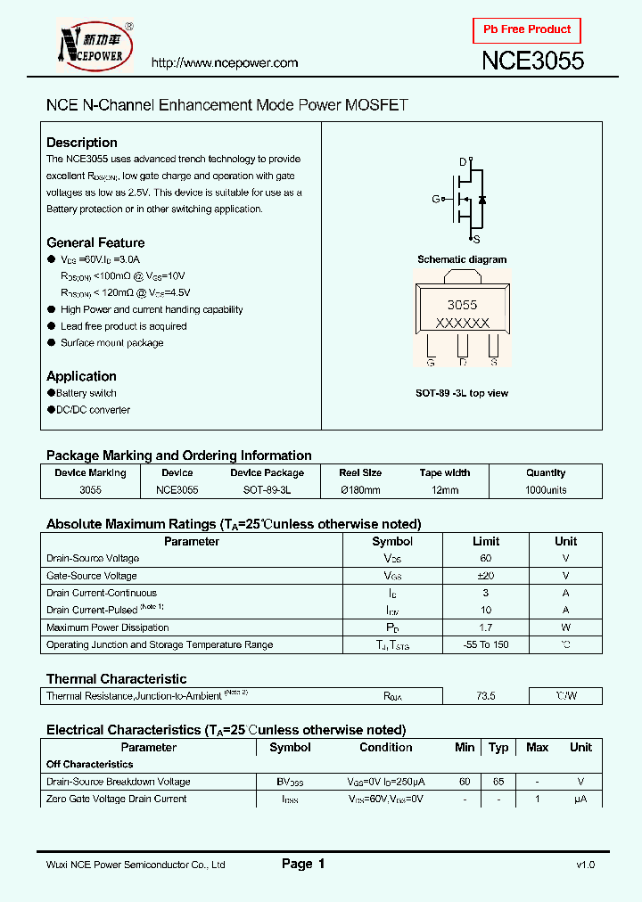 NCE3055_8356431.PDF Datasheet