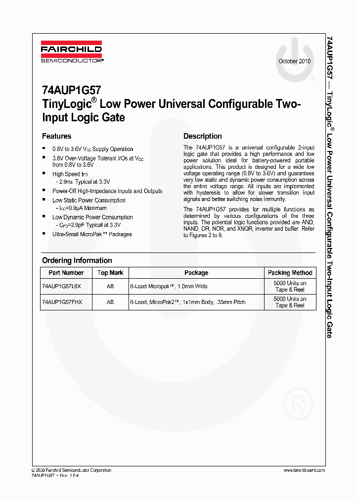 74AUP1G57_8356772.PDF Datasheet