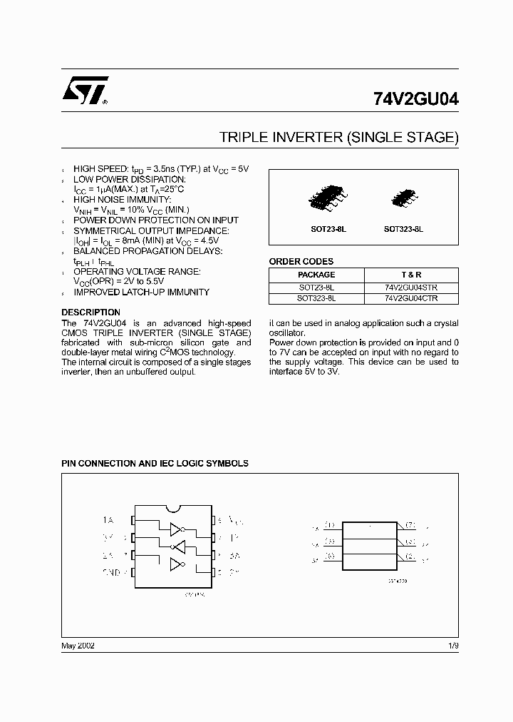 74V2GU04CTR_8357244.PDF Datasheet