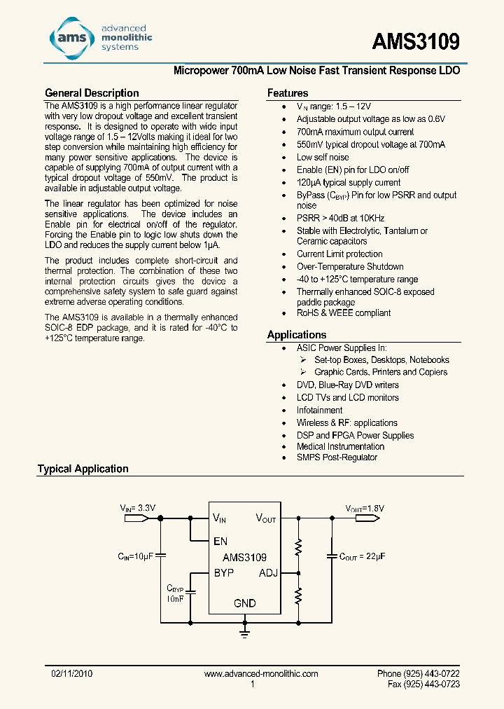 AMS3109SOIC-8EDP_8357384.PDF Datasheet