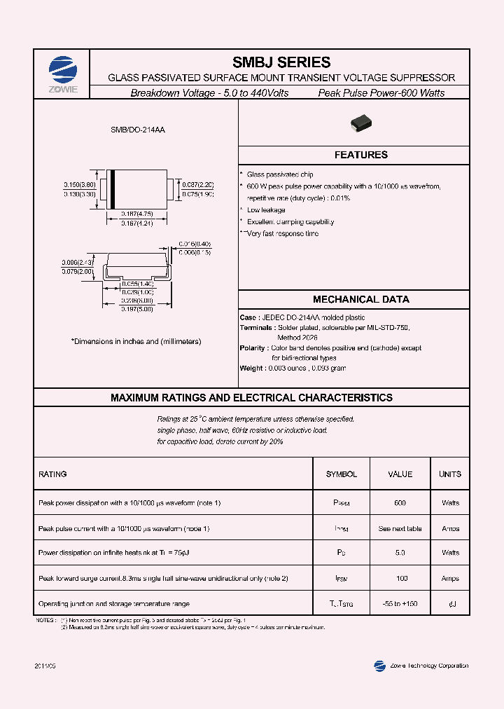 SMBJ140CA_8358830.PDF Datasheet