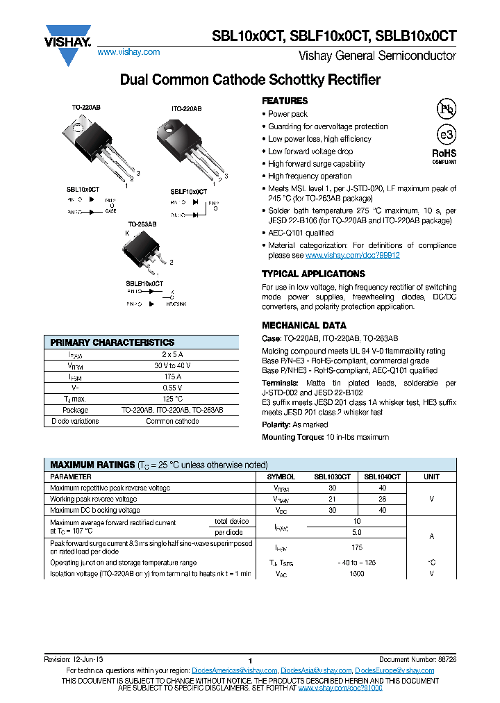 SBLF1030CTH-E3_8359685.PDF Datasheet