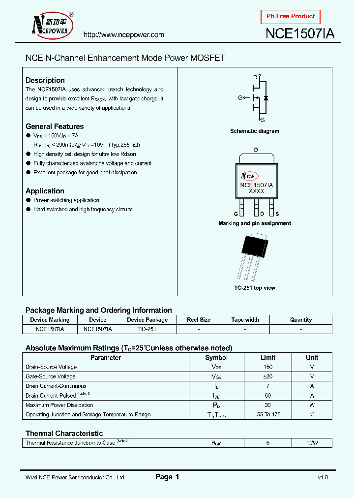 NCE1507IA_8360055.PDF Datasheet