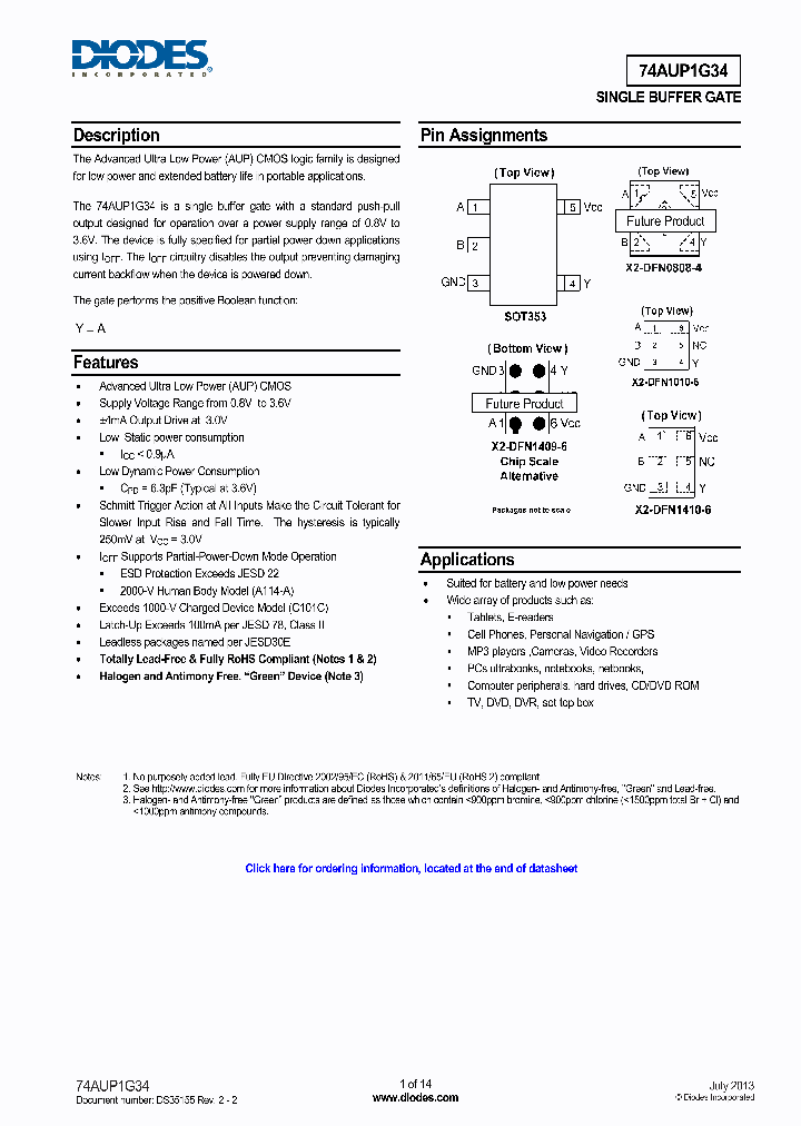74AUP1G34FS3-7_8360174.PDF Datasheet