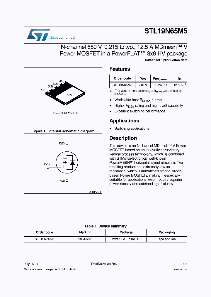 STL19N65M5_8360379.PDF Datasheet