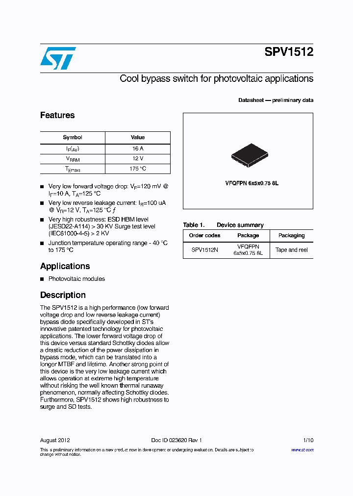 SPV1512_8360786.PDF Datasheet