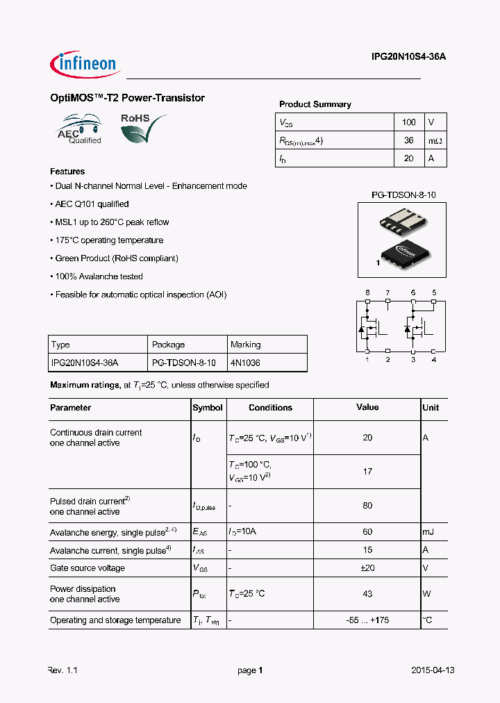 IPG20N10S4-36A_8361218.PDF Datasheet