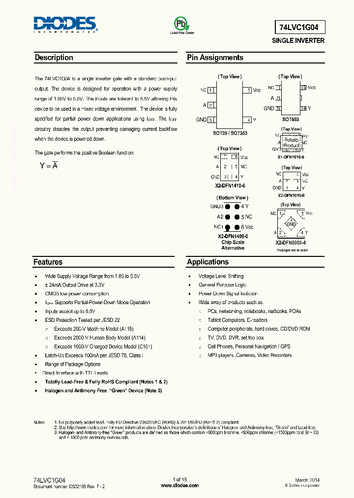 74LVC1G04FS3-7_8361302.PDF Datasheet