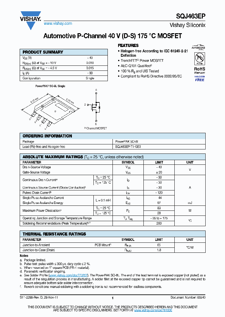 SQJ463EP-15_8361949.PDF Datasheet