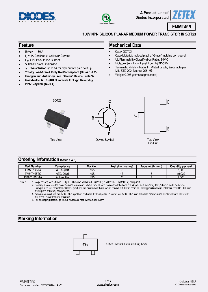 FMMT495TA_8362403.PDF Datasheet