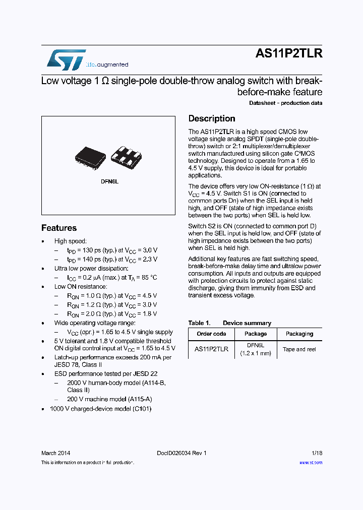AS11P2TLR_8362394.PDF Datasheet