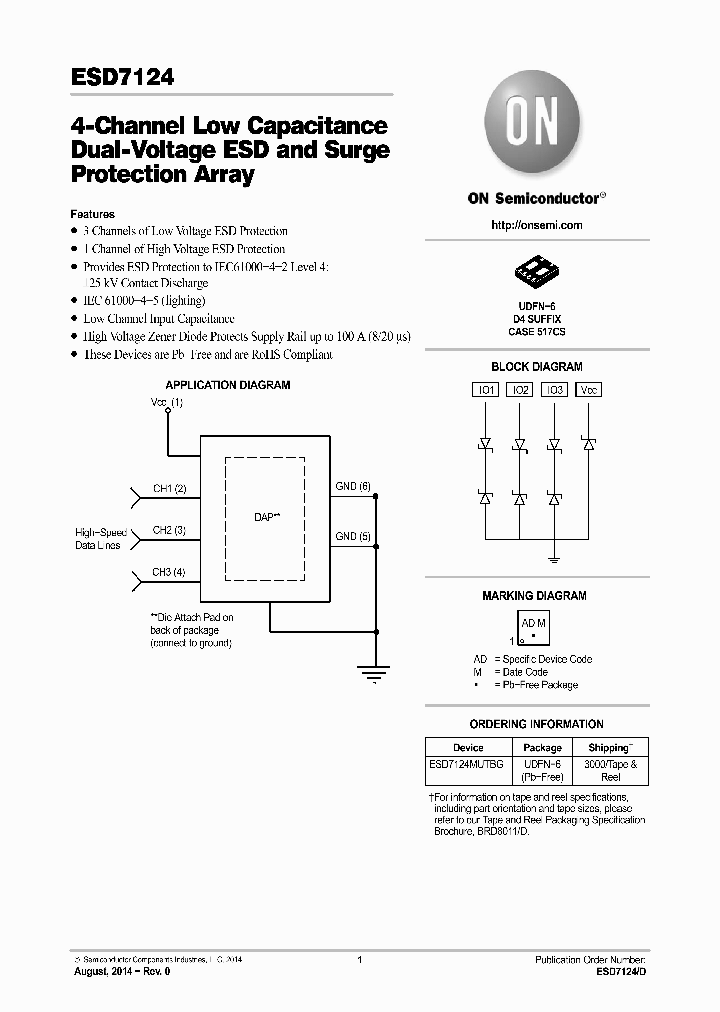 ESD7124MUTBG_8363325.PDF Datasheet