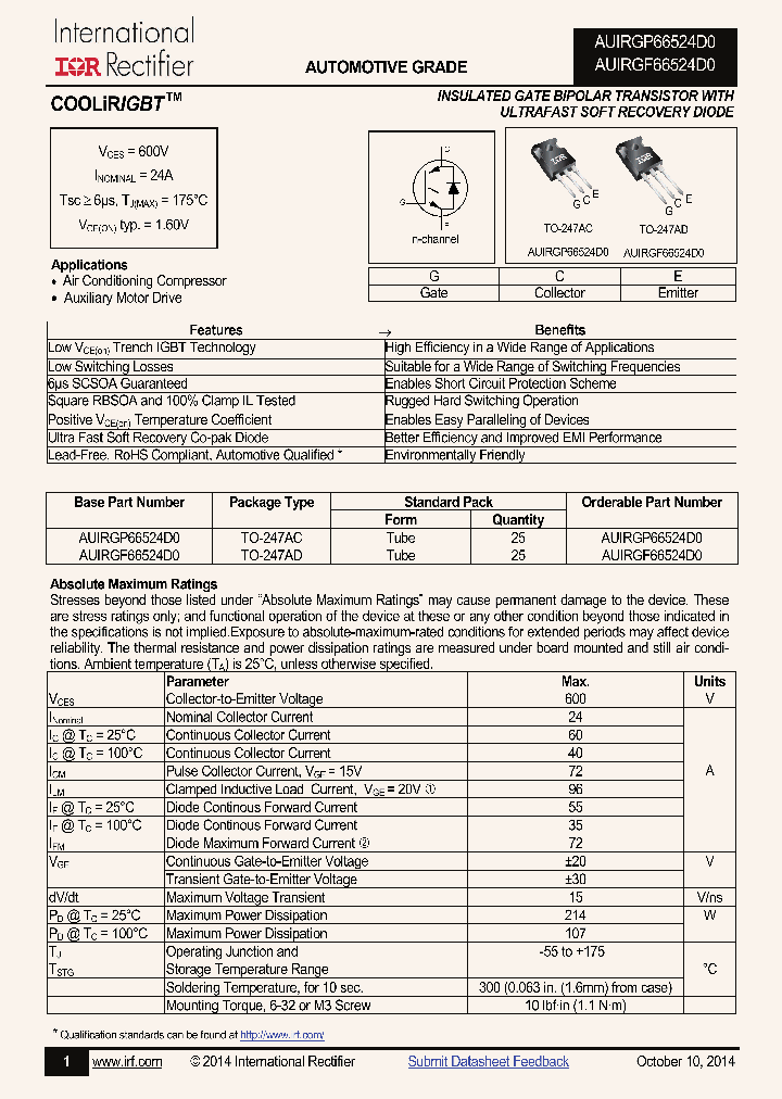 AUIRGP66524D0_8363972.PDF Datasheet
