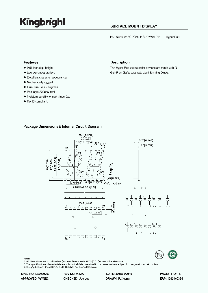 ACDC56-41SURKWA-F01-15_8364367.PDF Datasheet