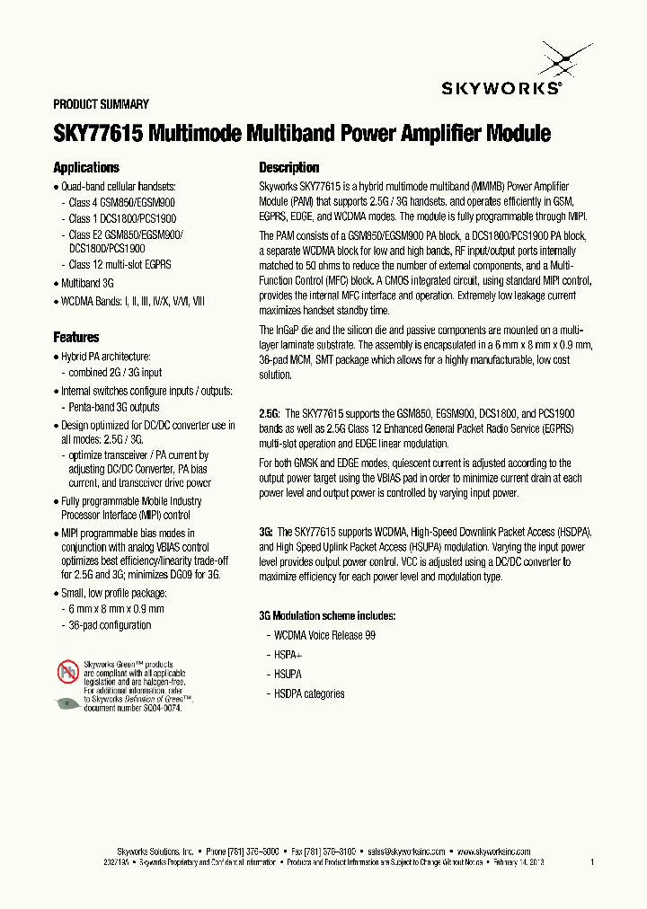 SKY77615_8364630.PDF Datasheet
