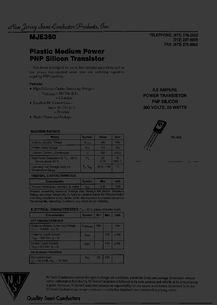 MJE350_8364825.PDF Datasheet