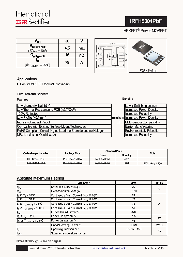 IRFH5304PBF-15_8365630.PDF Datasheet