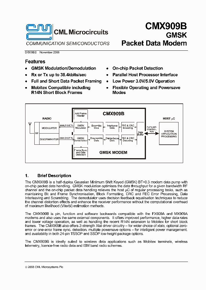CMX909B_8365707.PDF Datasheet