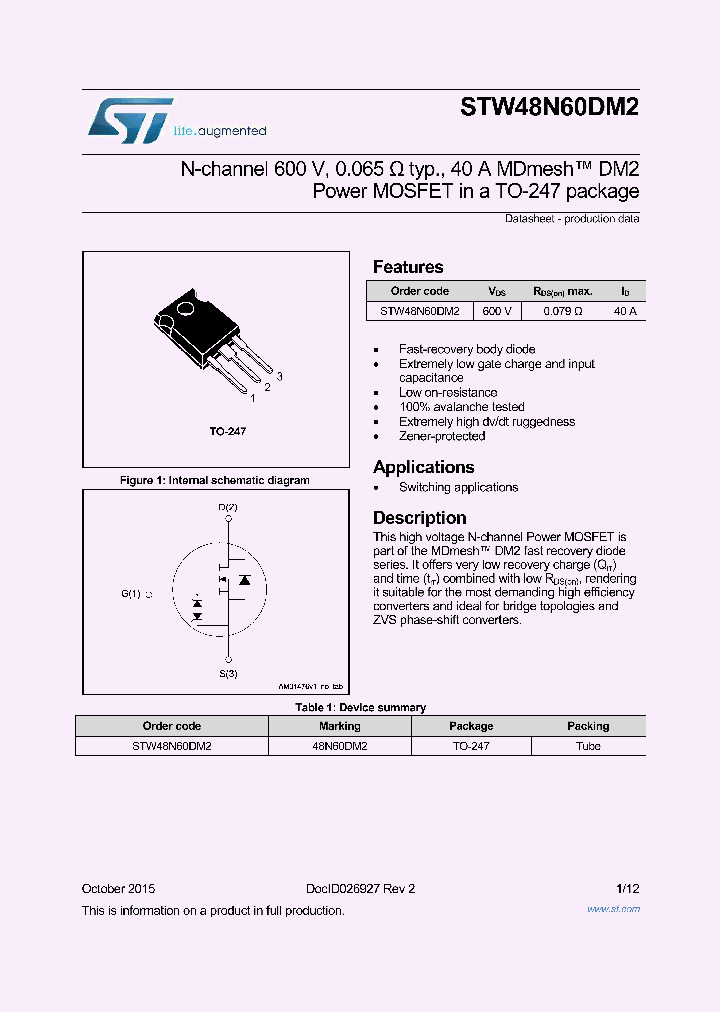 STW48N60DM2_8366225.PDF Datasheet
