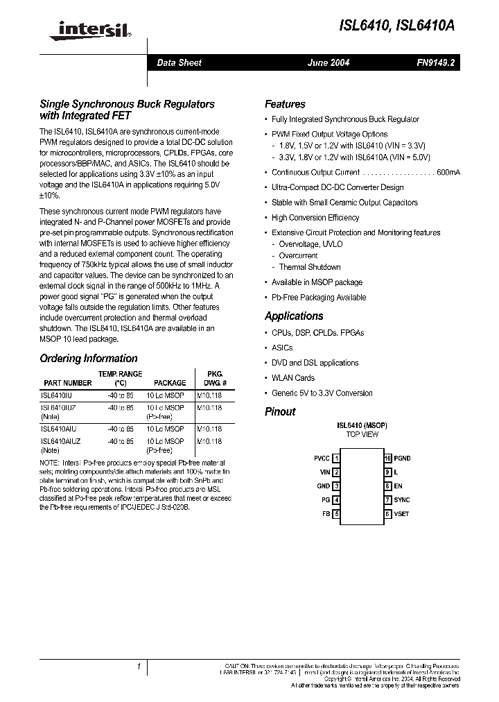 ISL6410IAIU_8366440.PDF Datasheet