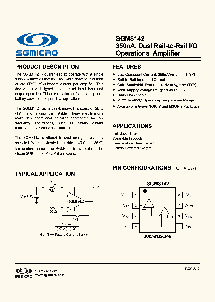 SGM8142_8366875.PDF Datasheet