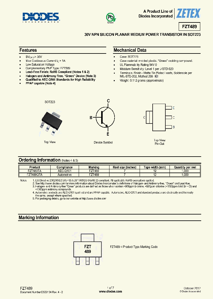FZT489TA_8366964.PDF Datasheet