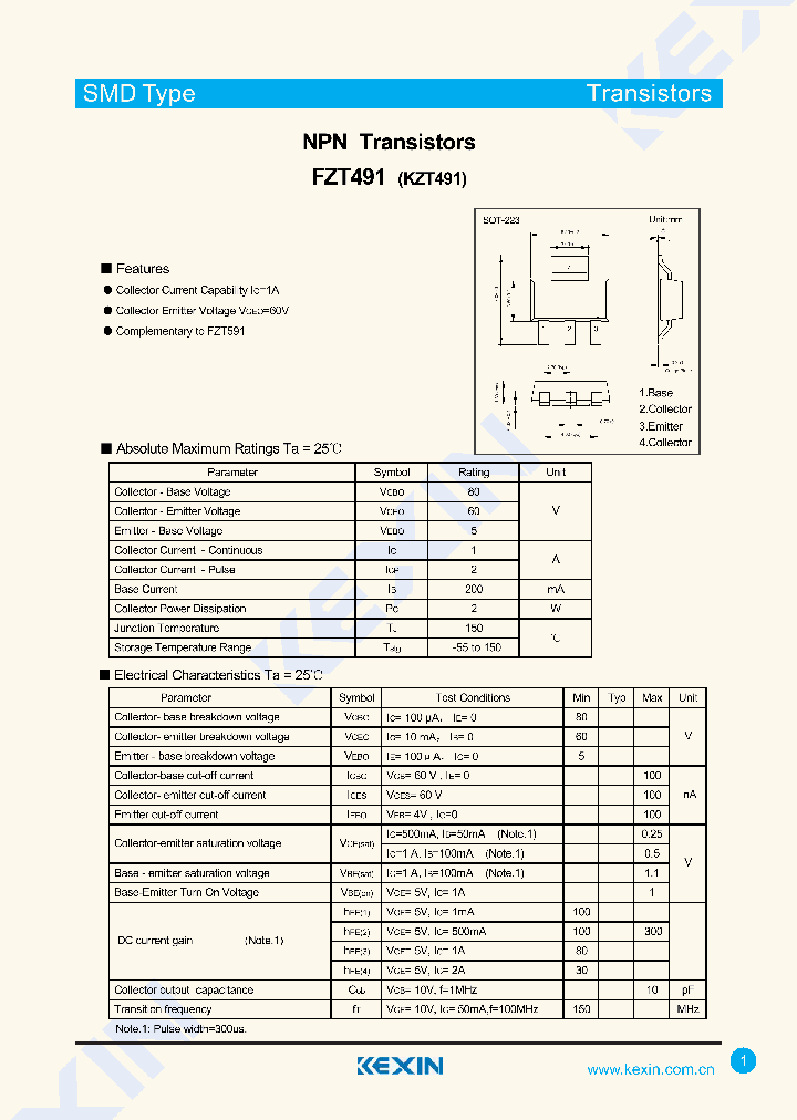 FZT491-15_8366969.PDF Datasheet
