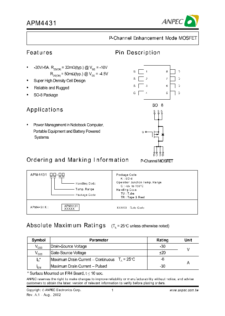APM4431KC-TR_8367504.PDF Datasheet