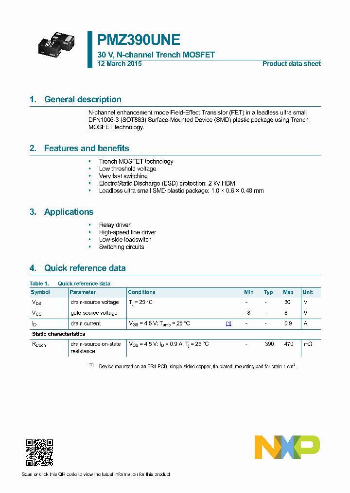 PMZ390UNE-15_8368140.PDF Datasheet