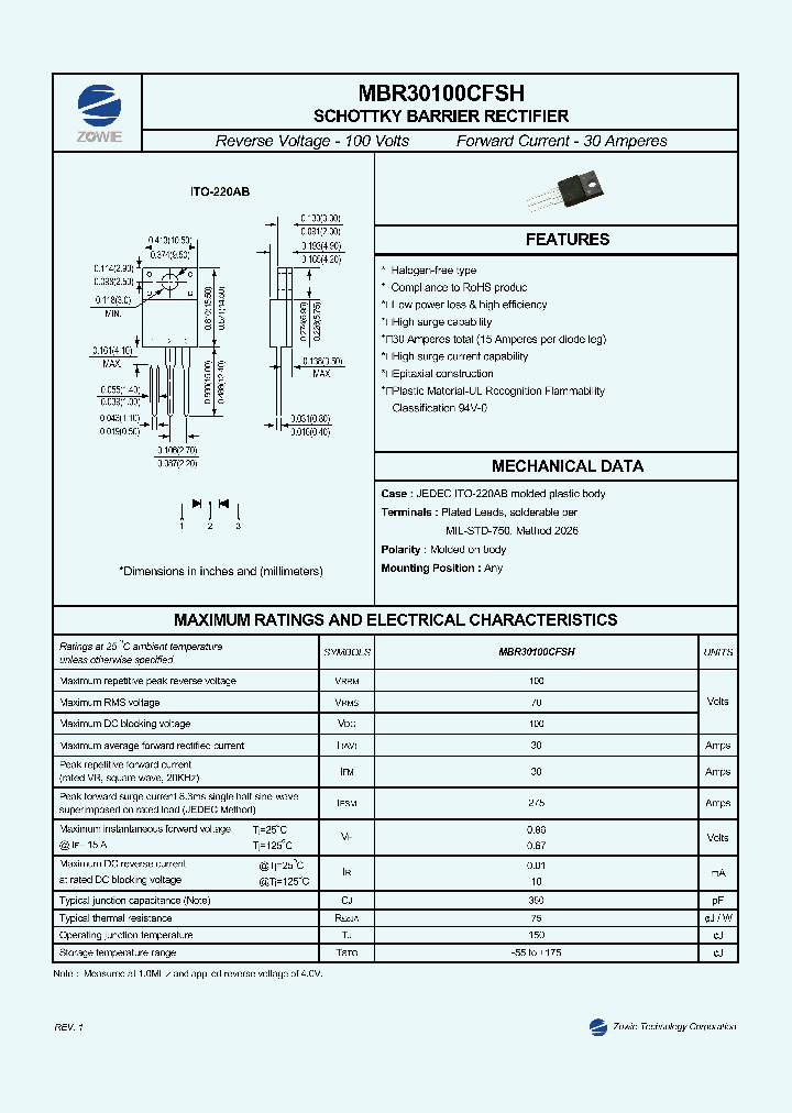 MBR30100CFSH_8368221.PDF Datasheet
