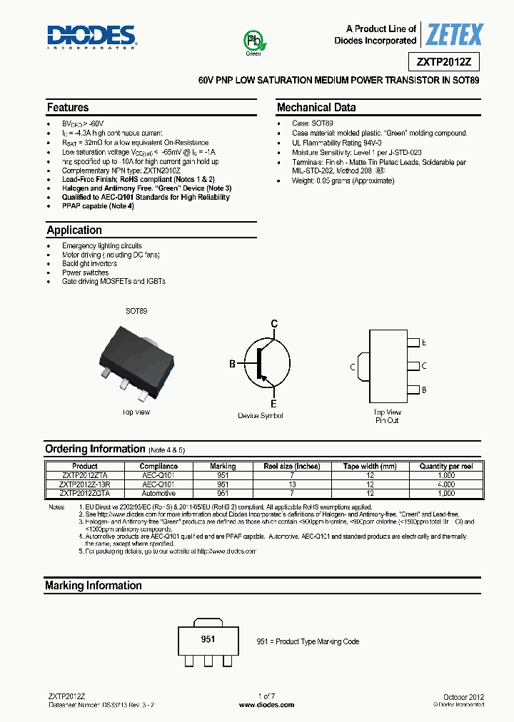 ZXTP2012Z-15_8368287.PDF Datasheet