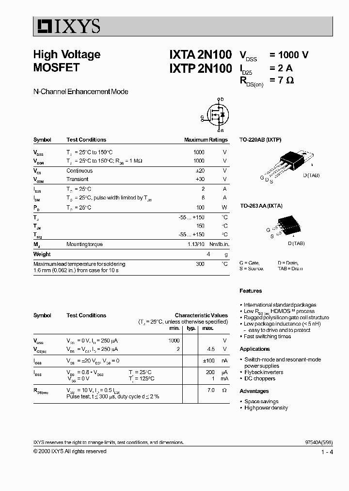 IXTP2N100_8368785.PDF Datasheet