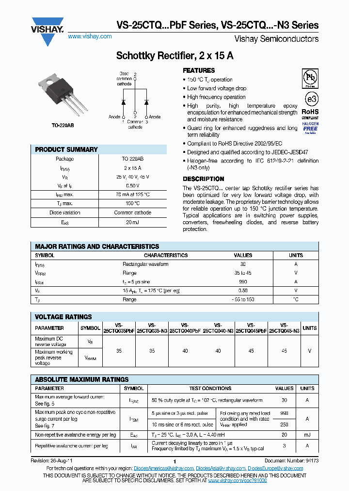 VS-25CTQ040PBF_8369129.PDF Datasheet
