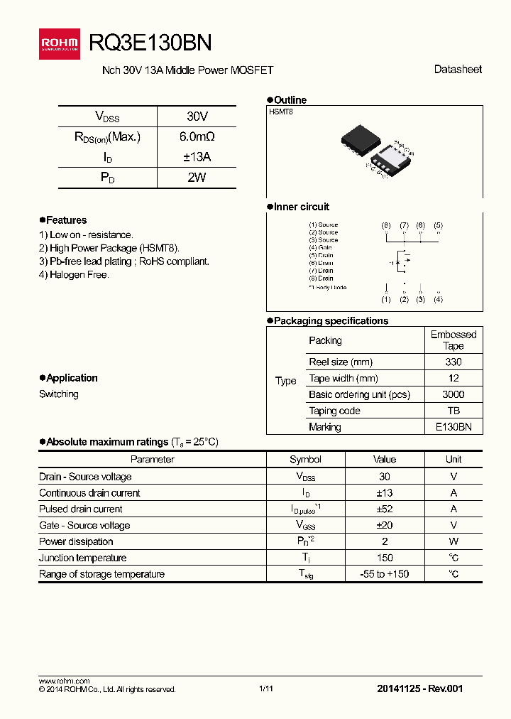 RQ3E130BN_8369511.PDF Datasheet