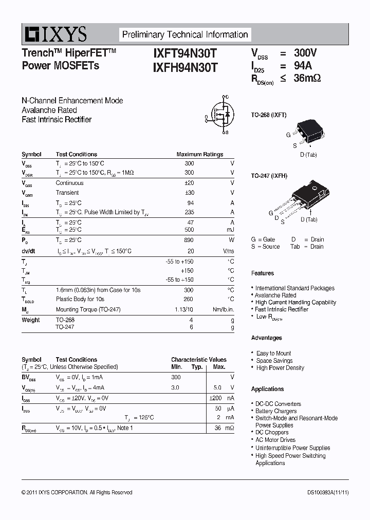 IXFH94N30T_8369967.PDF Datasheet