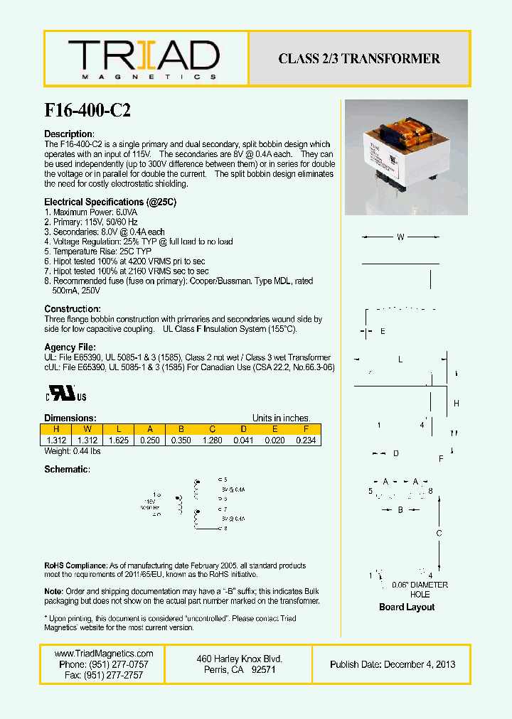 F16-400-C2_8370096.PDF Datasheet