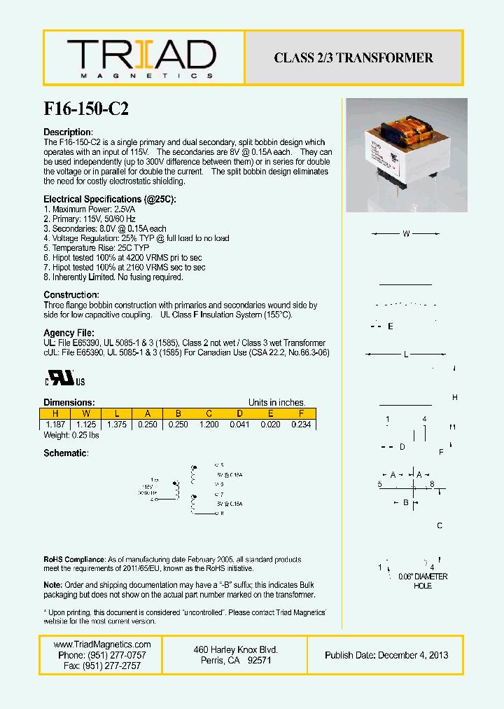 F16-150-C2_8370092.PDF Datasheet