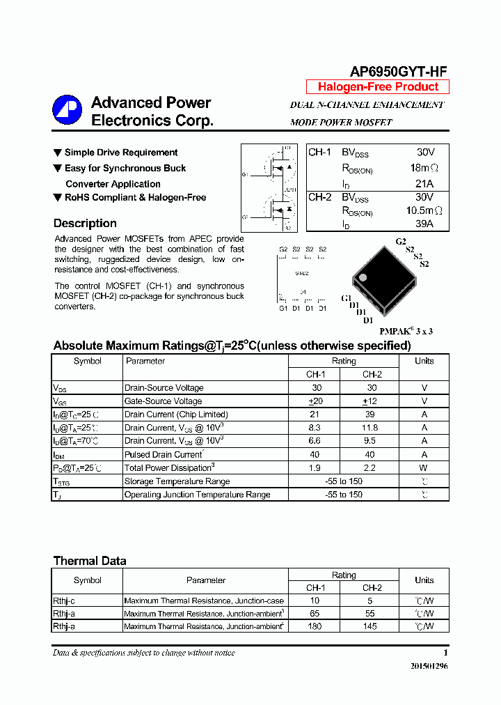 AP6950GYT-HF-16_8370511.PDF Datasheet