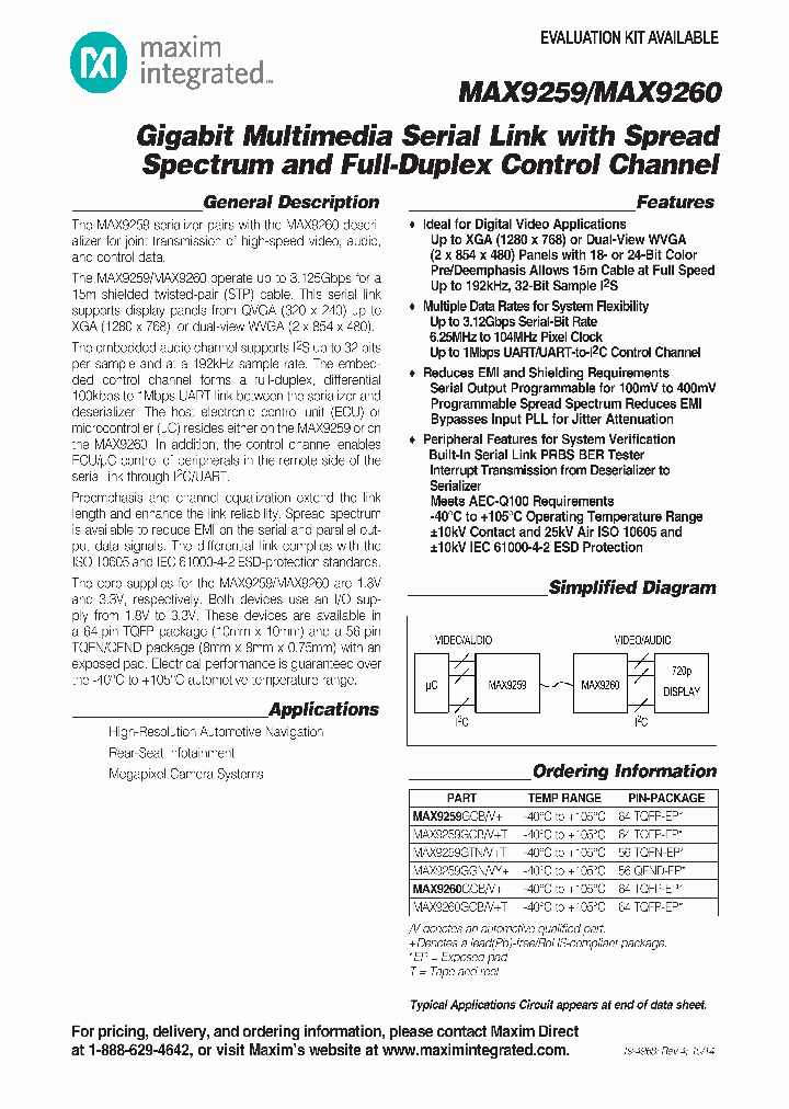 MAX9259GCBV_8370588.PDF Datasheet