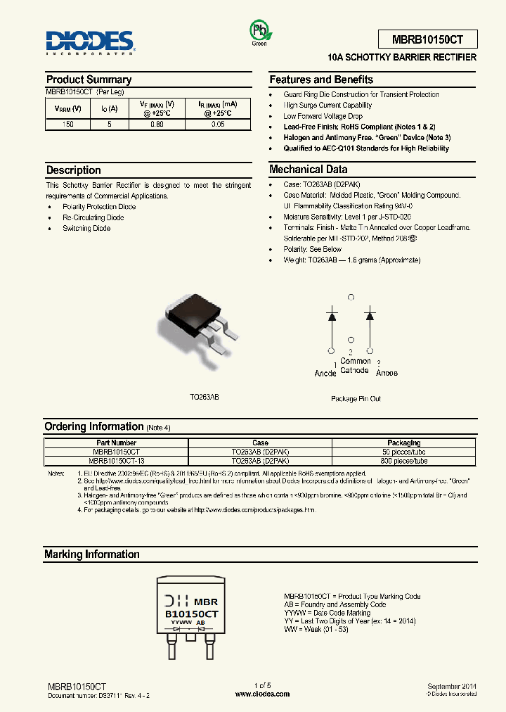 MBRB10150CT_8371522.PDF Datasheet