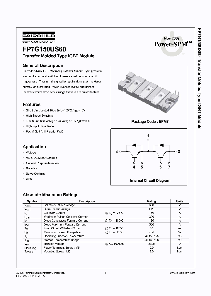 FP7G150US60_8371660.PDF Datasheet