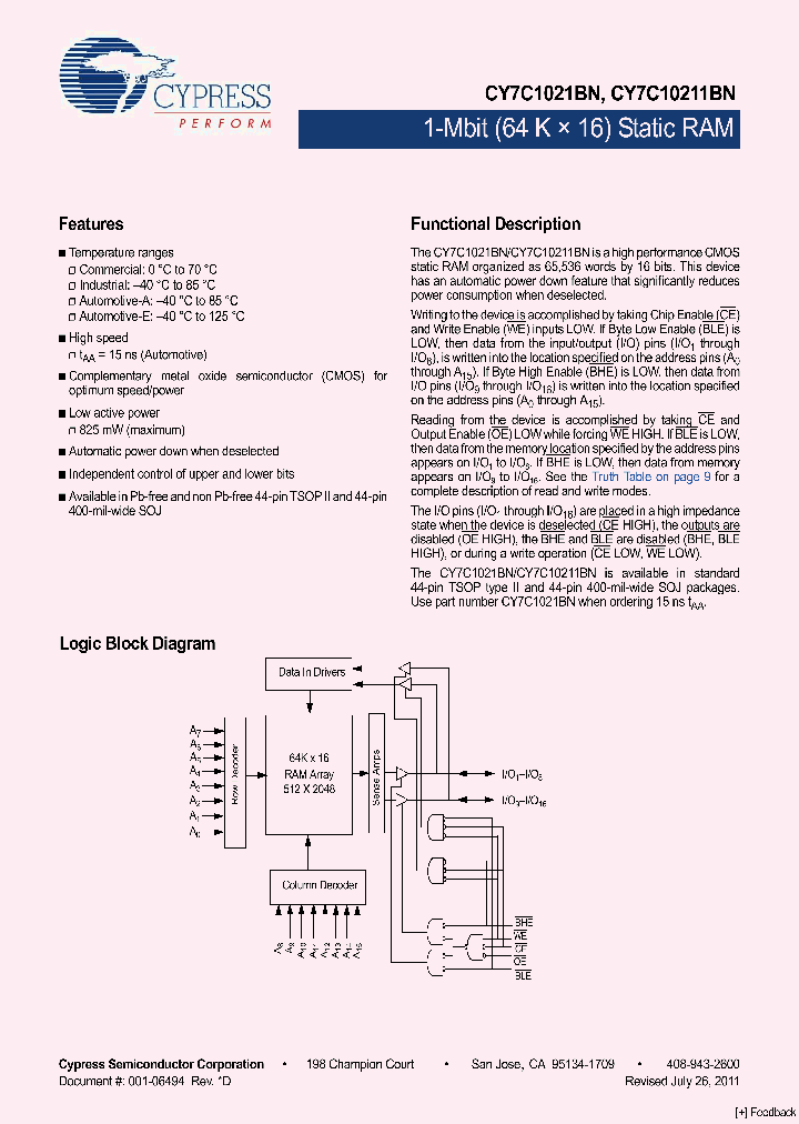 CY7C1021BNL-15VXC_8371847.PDF Datasheet
